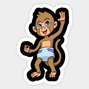 Kawaii Baby Monkey Sticker